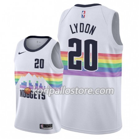 Denver Nuggets Tyler Lydon 20 2018-19 Nike City Edition Valkoinen Miesten Pelipaidat Swingman 